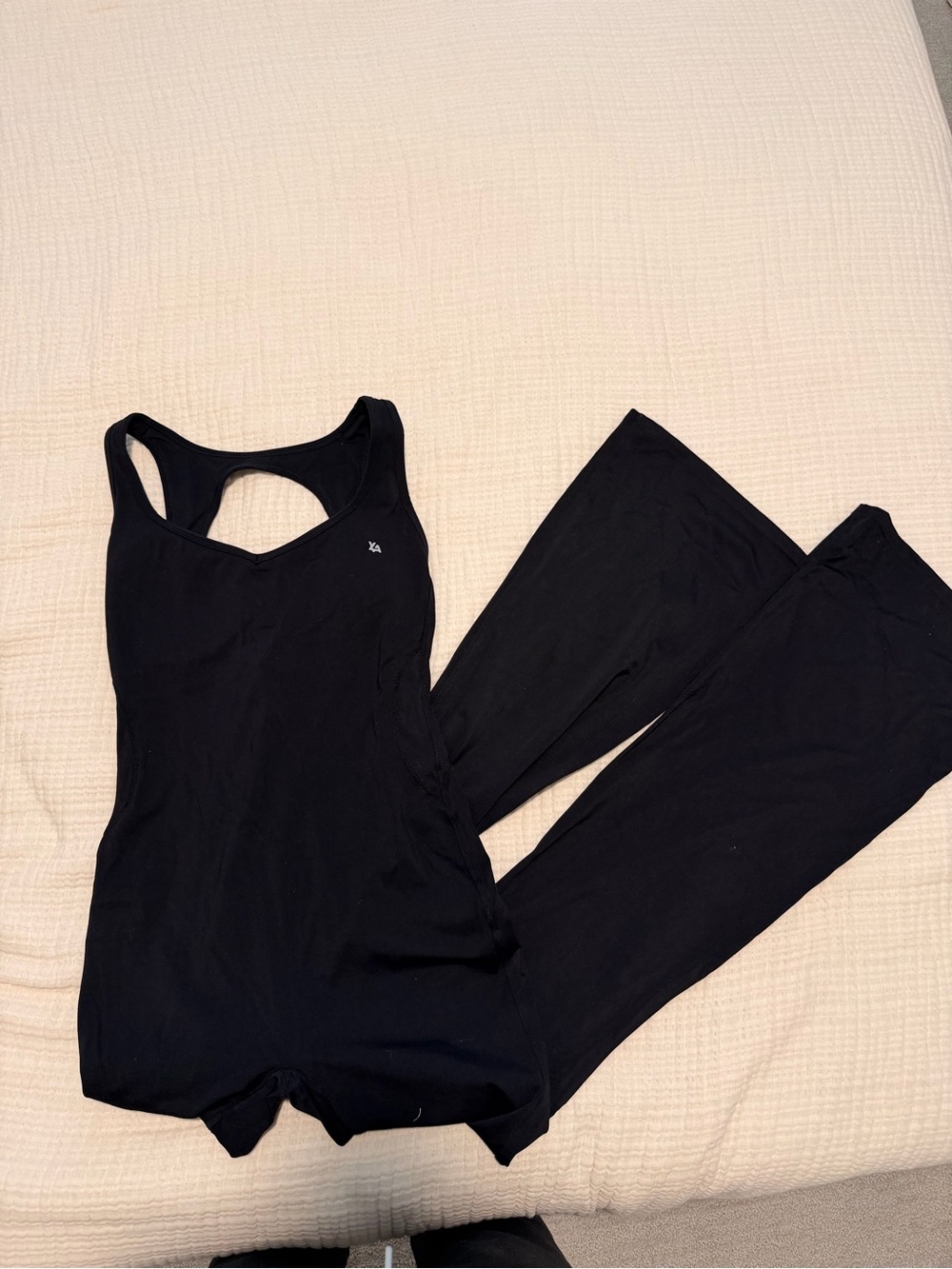 YoungLA Black Athletic Jumpsuit with Racerback
